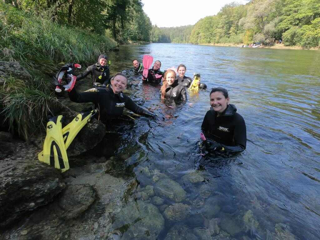 Taucher in der Traun